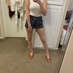 Blue polka dot shorts